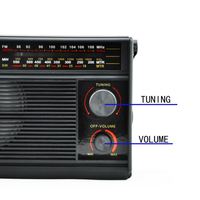 YS SM-21J Makula Simbable Radio portable AM/FM SW - Haute sensibilité, haut-parleur intégré de 4 pouces, longue durée de vie de la batterie, noir