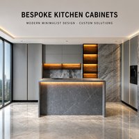 Meubles de cuisine de luxe sur mesure, personnalisation complète, îlot ouvert, rangement intelligent, directement de l'usine