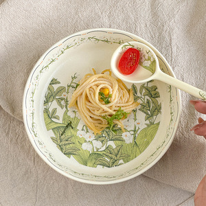 Assiette creuse en céramique Happy Lily of the Valley, style INS, luxe léger, nouvelle collection - Product Image 2