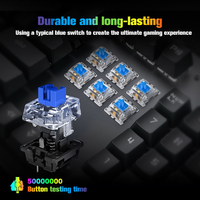 Wired Gaming Mechanical Keyboard RGB Rainbow Backlit Keyboard 104keys E-sport Gaming Ergonomic Keyboard for Pc Tablet Desktop