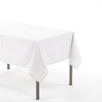 Nappe carrée personnalisable en polyester blanc tissé, résistante aux plis, réutilisable, 180 GSM, 60*102 pouces, pour cuisine (6 pieds) - Vente en gros