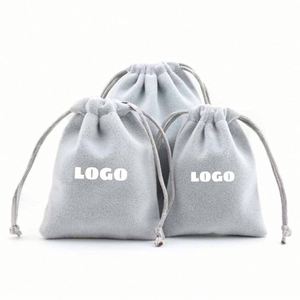 Customized Velvet <b>Drawstring</b> <b>Bag</b> for Jewelry Soft Velvet Christmas Wedding <b>Drawstring</b> Gift <b>Bags</b> - Product Image 5