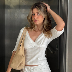 Sexy Soft Breathable Eco-Friendly Girl Solid Jacquard Deep V Neck Crop T-<b>Shirt</b> Slim Fit Short Sleeve Women Y2K Bodycon Casual - Product Image 4