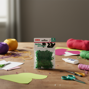 ลูกบอลปอมปอมอิลัน 0.8 ซม. สีเขียว สำหรับงานประดิษฐ์ DIY - Product Image 2