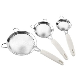 Stainless Steel <b>Flour</b> Sifter 30 Mesh Double Layer 18Cm Baking Tool Handheld Sugar Strainer - Product Image 4