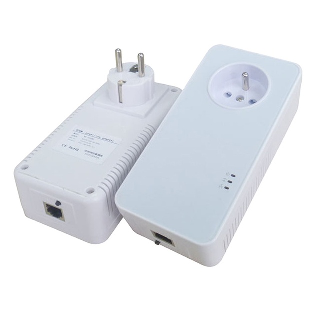1200Mbps Passthrough Powerline Adapter with Power Socket