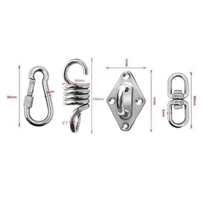 1 pièce Crochets pivotants pour hamac et balançoires en acier inoxydable, kit d'accessoires de suspension pour plafond/intérieur/extérieur - Product Image 2