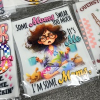 Autocollants thermocollants personnalisés rétro américains en gros, vinyle DTF à motifs émotionnels pour T-shirts, streetwear lavable