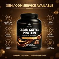 Protéine de Café Nettoyante, Isolat de Protéine de Lactosérum, Protéine de Pois, Café Instantané, Boisson Riche en Protéines, Récupération Musculaire Post-Entraînement, Booster d'Énergie, OEM