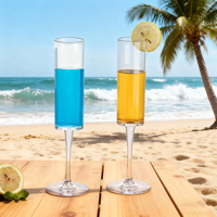Verre à cocktail exclusif transfrontalier 180 ml en plastique PS, gobelet réutilisable facile à nettoyer pour vin, design classique pour les fêtes