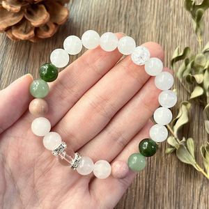 8mm Natural Verde Aventurina Rodonita Bead <span class=keywords><strong>Fertilidad</strong></span> y Concepción Soporte Mala Wellness Pulsera para Mujeres - Product Image 4