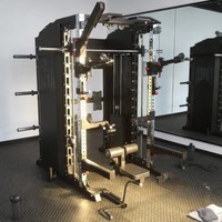 Máquina Smith Multifuncional, Entrenador Funcional, Power Rack con Accesorios Duraderos