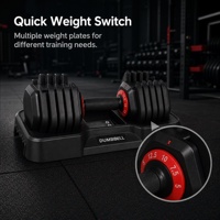 Haltère réglable en fonte 11 kg à changement rapide, 10 niveaux de verrouillage, pour la musculation à domicile