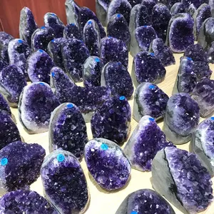 Natuurlijke Rock Quartz Crystal Cluster Deep Purple Amethyst Geode Voor Verkoop