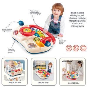 <span class=keywords><strong>Volante</strong></span> de simulación <span class=keywords><strong>para</strong></span> niños pequeños, juguete de conducción <span class=keywords><strong>para</strong></span> bebés, multifunción, aprendizaje <span class=keywords><strong>interactivo</strong></span>, escena de piano, mesa de actividades, Juguete musical - Product Image 3