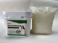 Colle à papier peint prête à l'emploi en seau de 2 kg, à base de riz glutineux, pour usage professionnel en construction, vente en gros pour les magasins de papier peint