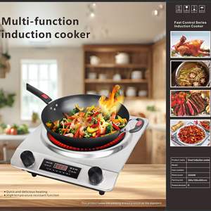 Placa de cocción de cerámica Silver Crest de 3500W con control táctil, quemador único de inducción infrarroja para uso doméstico - Product Image 3