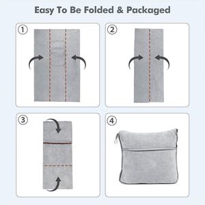 Manta Multifuncional de Viaje con Almohada 2 en 1, Manta de Franela para Aire Acondicionado, Manta Pequeña para Coche - Product Image 5