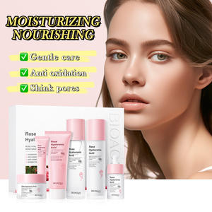 Ensemble de soins du <span class=keywords><strong>visage</strong></span> à la rose le plus vendu, <span class=keywords><strong>soin</strong></span> du <span class=keywords><strong>visage</strong></span> <span class=keywords><strong>hydratant</strong></span> et nourrissant à l'acide hyaluronique en stock en gros - Product Image 4