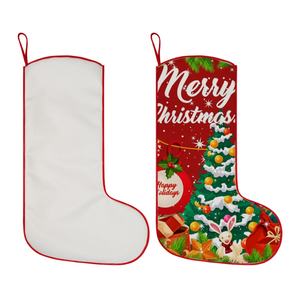 Calcetín Navideño Sublimable con Borde Rojo, 95g, Lino con Forro, 31*51*20 cm, Estilo Moderno, Regalos Promocionales - Product Image 6