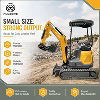 Mini-excavatrice FULCORE 1,8T avec système de pompe à double engrenage et commande hydraulique pour travaux en arrière-cour