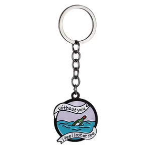 HP-Nhà Máy Trực Tiếp Kim Loại Thủ Công Mỹ Nghệ Kẽm Hợp Kim Keychain Tùy Chỉnh Thiết Kế Mềm Men Mạ Vòng Chìa Khóa Trang Trí Cho Quà Tặng Khuyến Mãi - Product Image 3