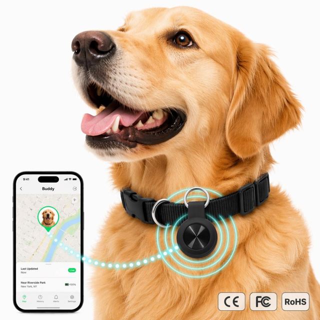 Upgraded Pet Locator IOS & Android Pet Anti-Lost Device Smart Global Positioning Real-Time GPS AirTag 4G Remote Control Outdoor