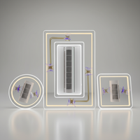 Ventilateur de plafond sans pales moderne avec lumière, télécommande, LED à spectre complet, 6 vitesses, intensité réglable, protection des yeux, papillon invisible, haut de gamme