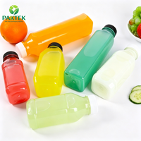 Bouteille d'eau carrée portable en plastique PET pour emballage de boissons