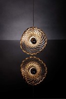 Lustre rond en verre de luxe ANNO, éclairage personnalisé pour villa, hall d'escalier