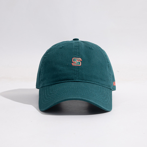 หมวกแก๊ปเบสบอลปีกโค้งสีเบจน้ำตาลพื้นเรียบปักโลโก้ตามสั่งขายส่ง - Product Image 4