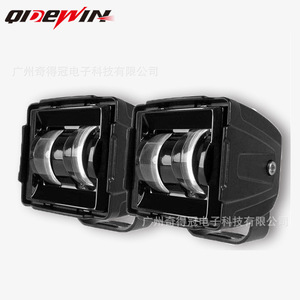 ไฟส่องสว่างแบบ LED รูปทรงสี่เหลี่ยม QideWin 20W 4000 ลูเมน แสงสีขาวและสีเหลืองแบบคู่ สำหรับรถยนต์และรถจักรยานยนต์ - Product Image 1