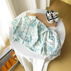 Ensemble de vêtements d'été décontractés pour enfants T-shirt et <span class=keywords><strong>short</strong></span> à manches courtes pour garçons-Ensemble de bébé en gros - Product Image 3