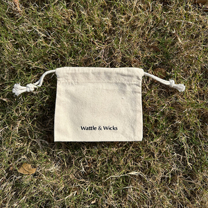 Sac à cordon personnalisé en coton biologique réutilisable avec logo – Pochette portable à double cordon personnalisable - Product Image 2