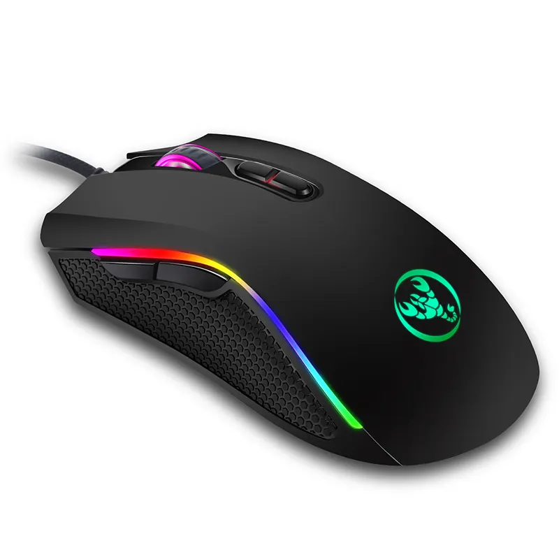 Vente chaude 3200DPI souris de jeu filaire lumière LED souris Gamer souris lumineuse USB souris d'ordinateur pour ordinateur de bureau ordinateur portable jeu