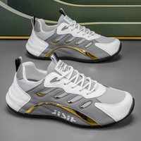 Chaussures YX pour hommes – Nouvelle collection été 2025 – Baskets basses à lacets style coréen, couleur unie, empeigne en maille, semelle souple, confortables et tendance