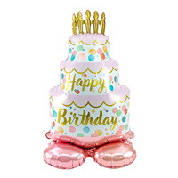 Ballon en aluminium 3D en forme d'ours de dessin animé pour bouteille de vin, idéal pour gâteau d'anniversaire, pour fêtes d'enfants et d'adultes, vente en gros