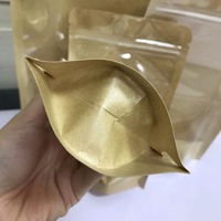 Front Transparent Kraft Paper Reclosable Ziplock Plain Heat Sealable Food Packaging Doypack Stand up Pouches Biodegradable
