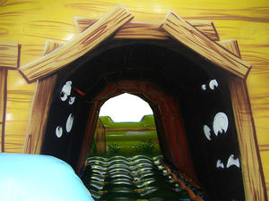 農場テーマのインフレータブルコンボ、スライド付きインフレータブルバウンスハウス、インフレータブルファームバウンスキャッスル - Product Image 3