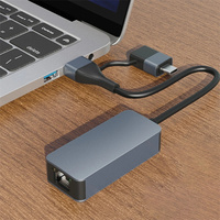 Adaptateur Ethernet USB 3.0/Type C vers RJ45 2.5G Adaptateur Ethernet USB C vers RJ45 2.5G Convertisseur réseau LAN RJ45 2500 Mbps pour PC portable