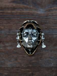 Bronze Cast 2.0 Edition Masque Mécanique II Rose Graine Science <span class=keywords><strong>Fiction</strong></span> Marée Bronze Jouer Réfrigérateur Métal Sculpté Noël - Product Image 5