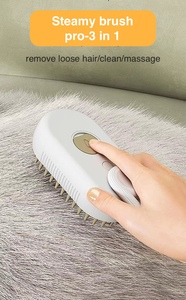Cepillo de depilacion para gatos plegables peine de vapor abs herramienta de limpieza de belleza para mascotas con manga - Product Image 3