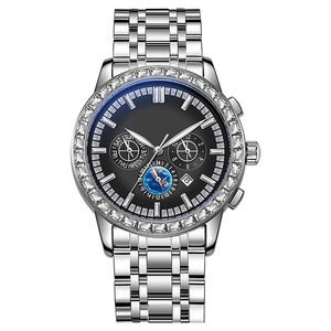 Luminous Moon Phase Daydate 기능 맞춤형 로고 스테인레스 스틸 공장 아울렛이있는 남성용 고급 자동 기계식 시계 - Product Image 6