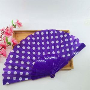 Abanico de mano de plástico con diseño de lunares estilo español de 23 cm para decoraciones de boda o regalos, estilo romántico - Product Image 5