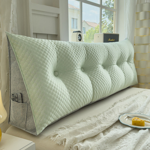 Almohada Triangular <span class=keywords><strong>para</strong></span> Cabecera SUREWAL con <span class=keywords><strong>Funda</strong></span> Extraíble y Bolsillos Laterales, Almohada Cuña Grande <span class=keywords><strong>para</strong></span> Cabecera <span class=keywords><strong>de</strong></span> <span class=keywords><strong>Cama</strong></span> Queen - Product Image 2