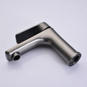 Modern Single Handle Stainless Steel <b>Gun</b> Ash Faucet Hot Cold Water Basin Wash Tap Ceramic Valve Core Brushed for Household Use - Product Image 3