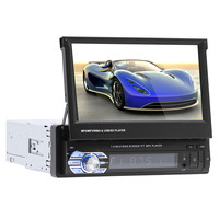 Autoradio Lecteur MP3 MP5 Voiture Simple DIN Écran Rétractable 7 Pouces avec Caméra Arrière Lecteur DVD