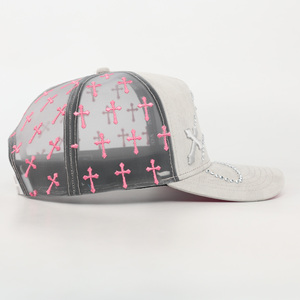 Casquettes brodées TCAP Chine, casquette personnalisée, 5 panneaux, sergé de coton, snapback - Product Image 5