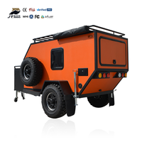Mini-caravanes, mini-remorques de camping, caravanes teardrop tout-terrain, caravanes mobiles avec extension coulissante pour le camping, moins de 750 kg.