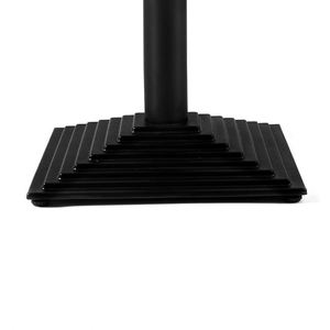 WEKIS Indoor Outdoor <b>Adjustable</b> Counter Height Metal Pedestal Black Powder Coating Brass Restaurant Glass Dining Bar <b>Table</b> Base - Product Image 5